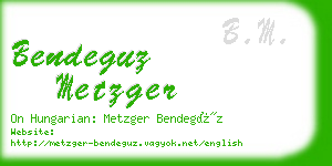 bendeguz metzger business card